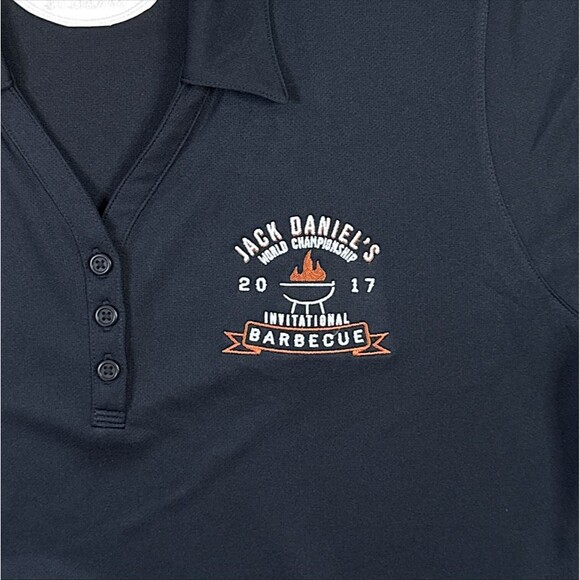 Jack Daniel's 2017 Invitational BBQ Women's Polo Short Sleeve Embroidered Sz XXL - Picture 2 of 8